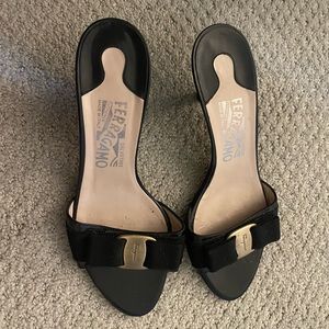 Salvatore Ferragamo Bow Slides